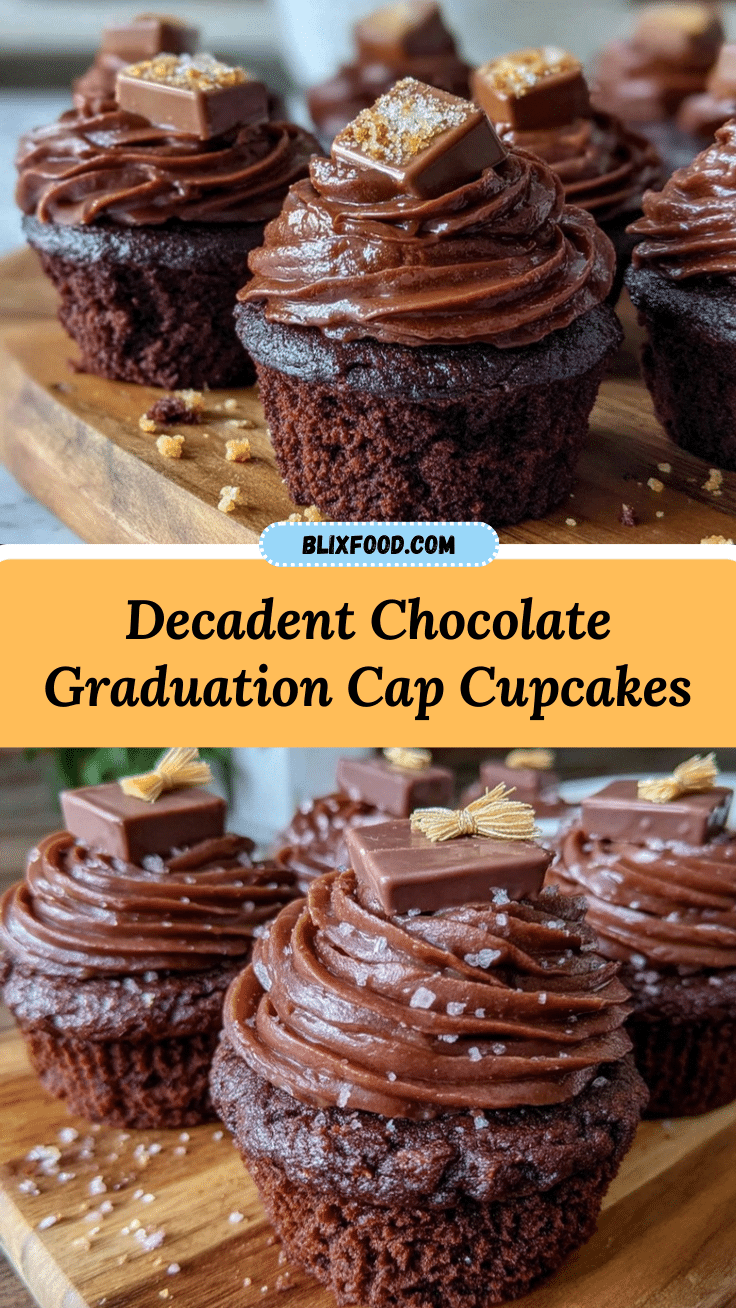 chocolate graduation cap cupcakes recipe