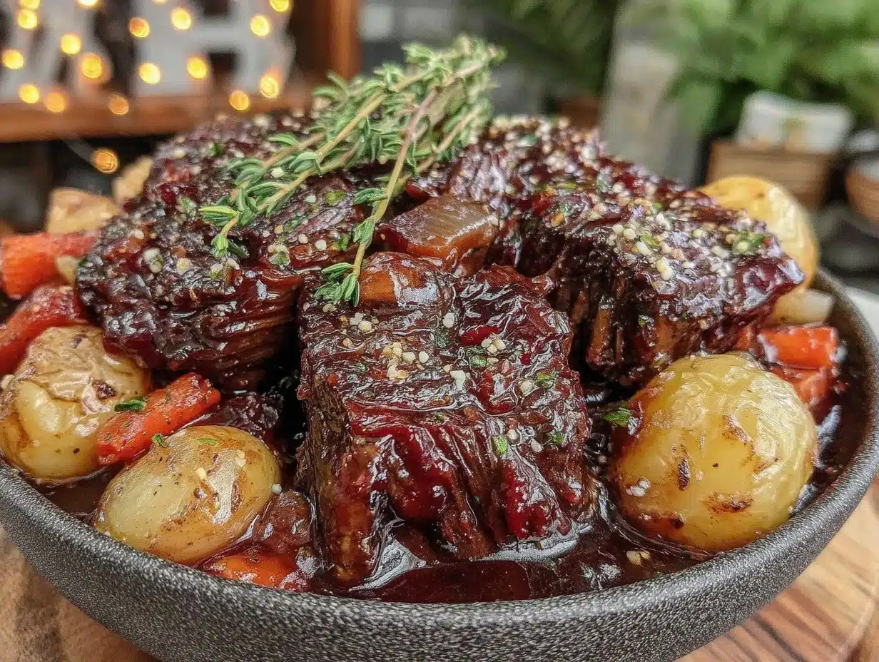 cozy crockpot beef stew with red wine preparation steps
