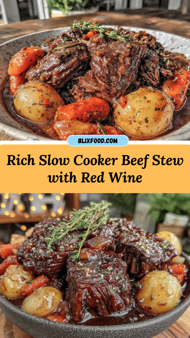cozy crockpot beef stew with red wine recipe