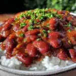 cozy red beans and rice recipe - featured image