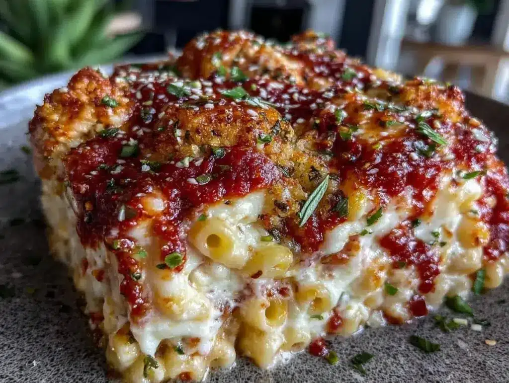 creamy baked ziti with three cheeses - featured image