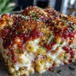 creamy baked ziti with three cheeses - featured image