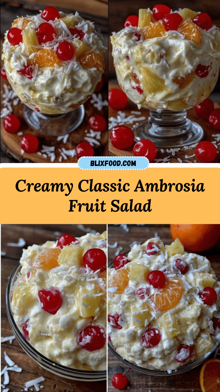 creamy classic ambrosia fruit salad recipe