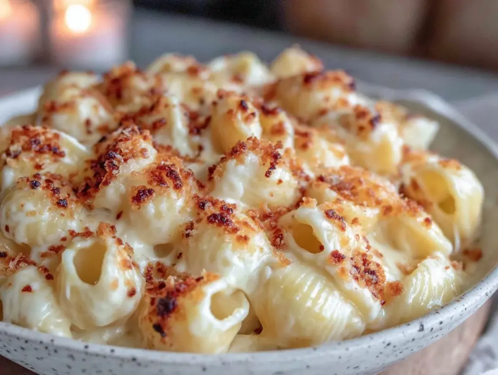 creamy crockpot mac and cheese - featured image