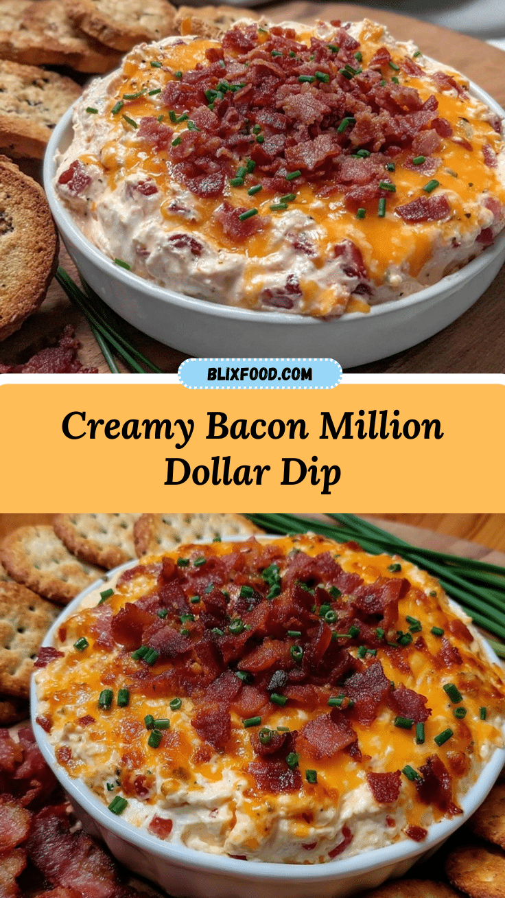 creamy million dollar dip with bacon and cheese recipe