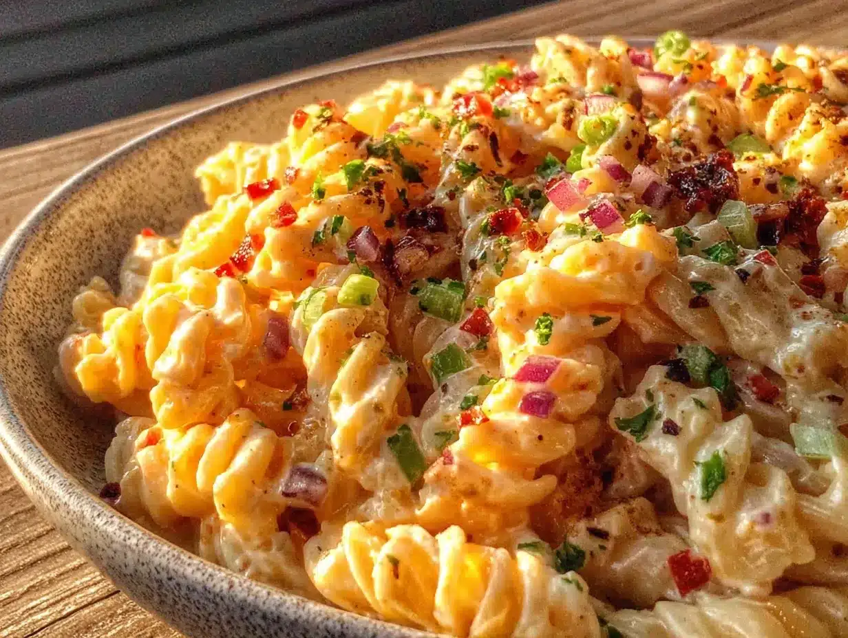 creamy pasta salad preparation steps