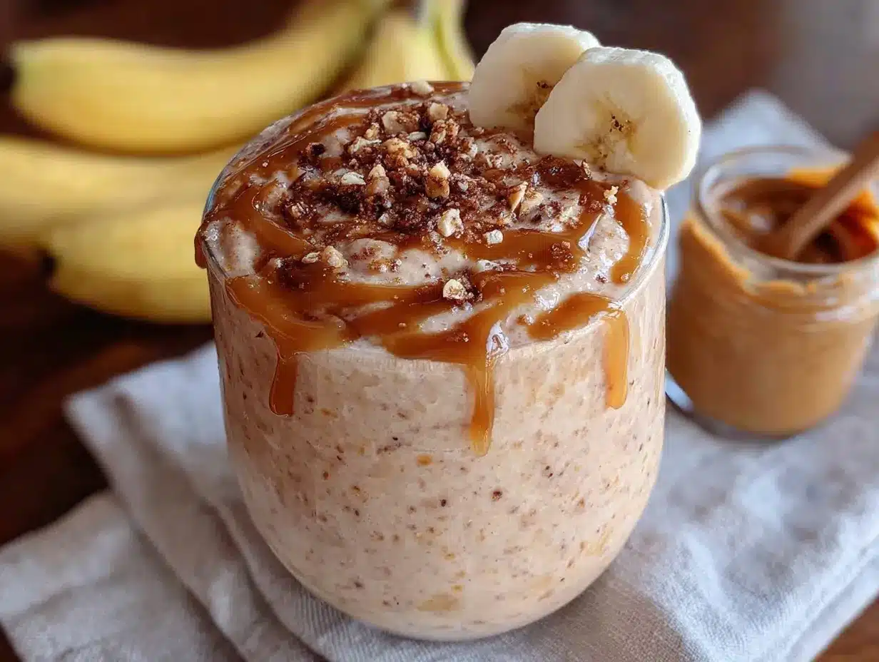 creamy peanut butter banana smoothie preparation steps