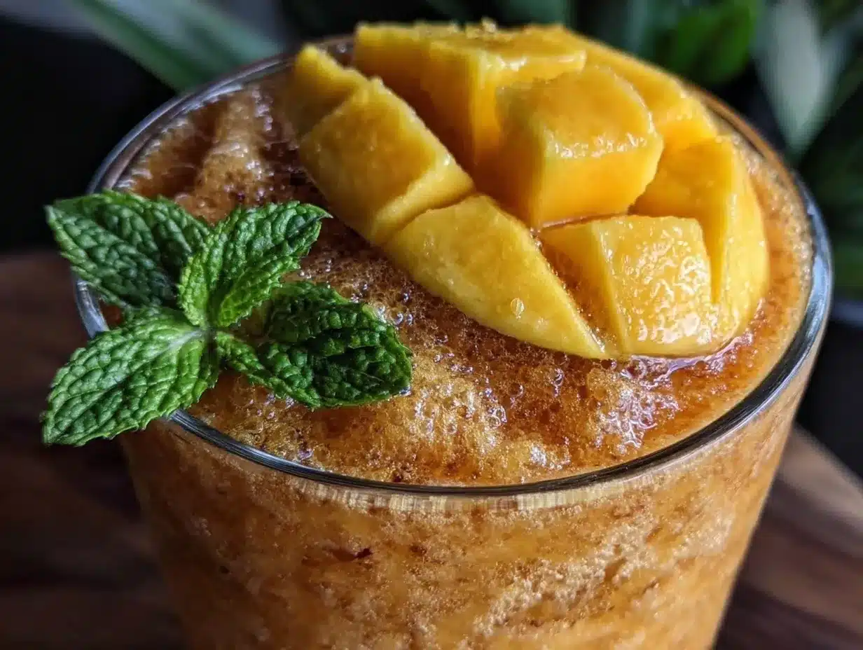 creamy tropical mango smoothie preparation steps