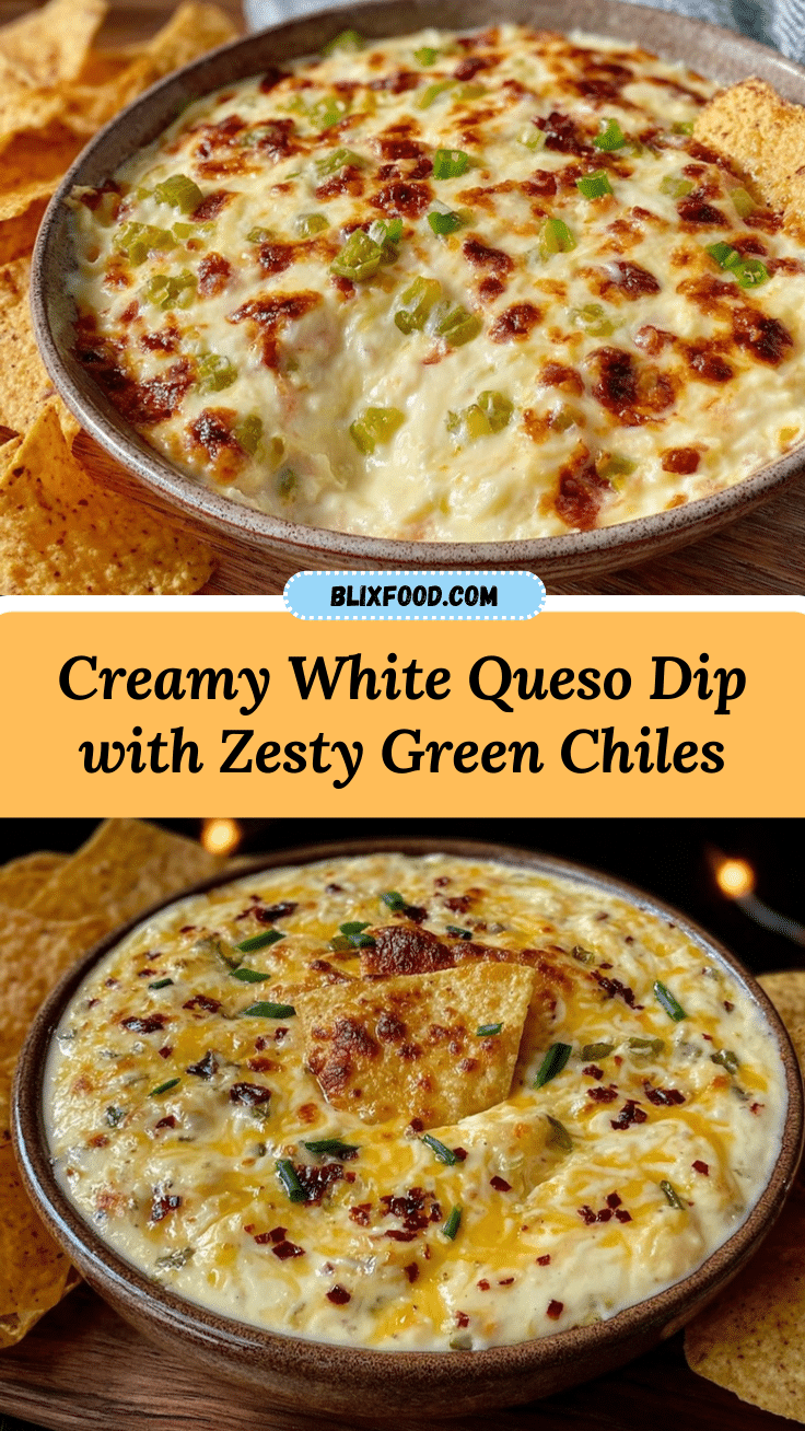 creamy white queso dip with zesty green chiles recipe