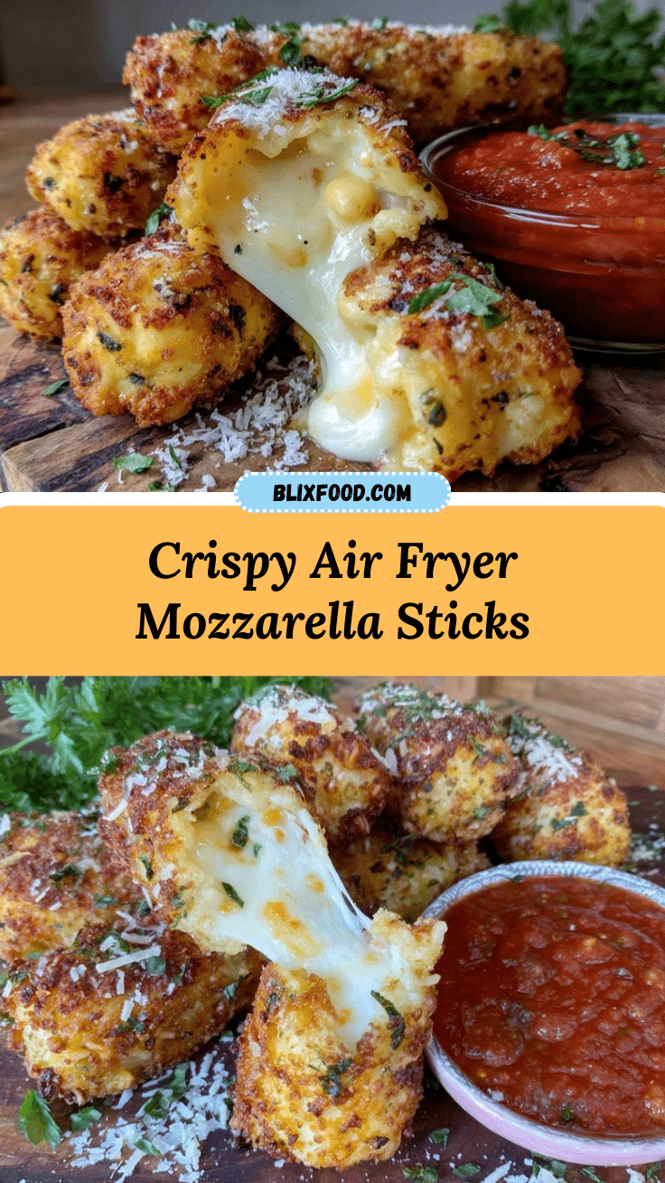 crispy air fryer mozzarella sticks recipe