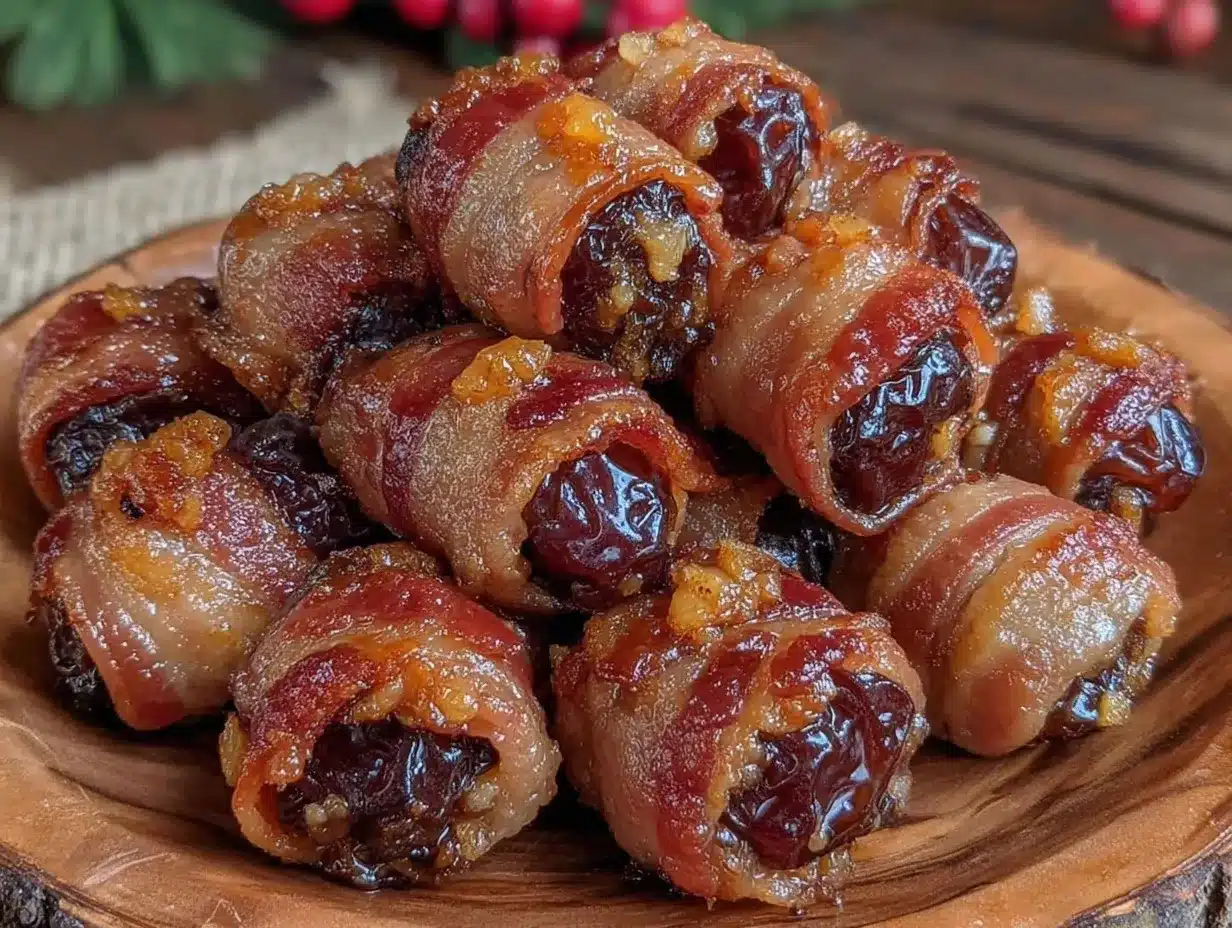 crispy bacon-wrapped dates preparation steps