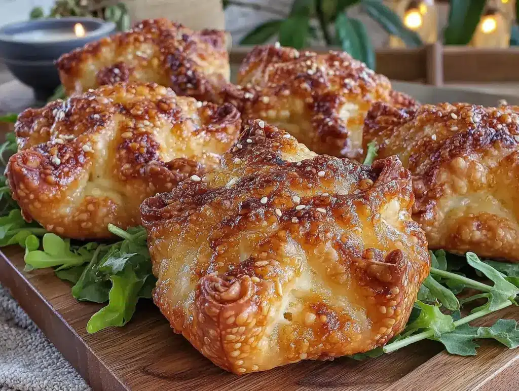 crispy baked cream cheese wontons - featured image