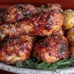 crispy baked honey mustard chicken drumsticks - featured image