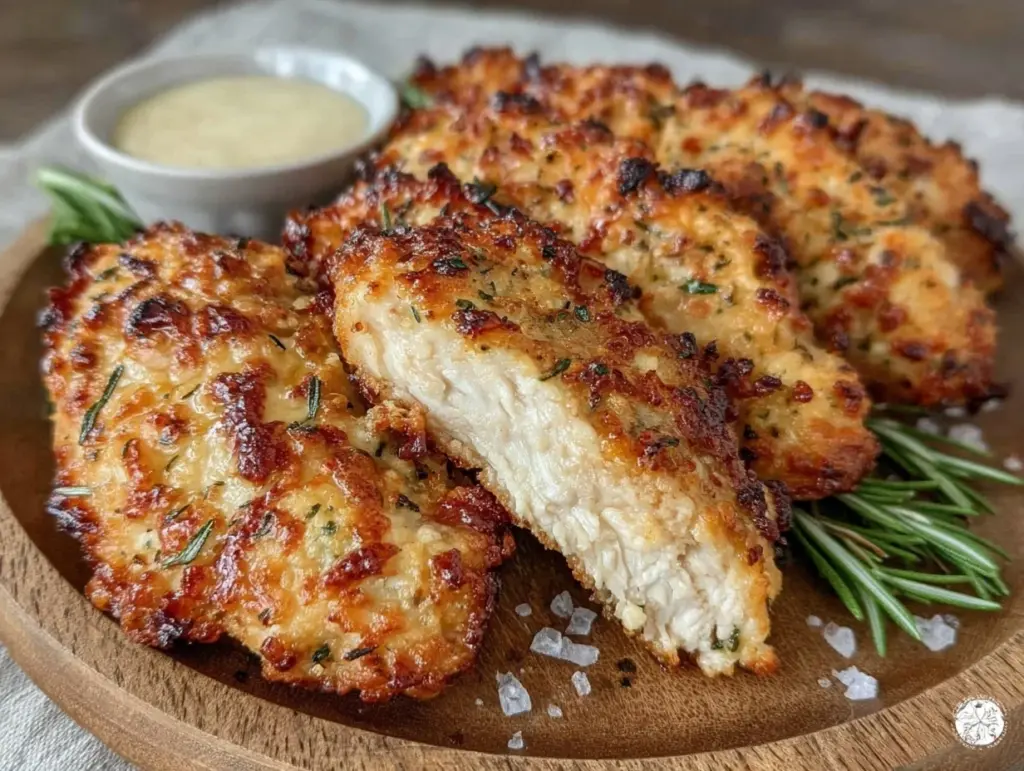 crispy baked parmesan chicken tenders - featured image
