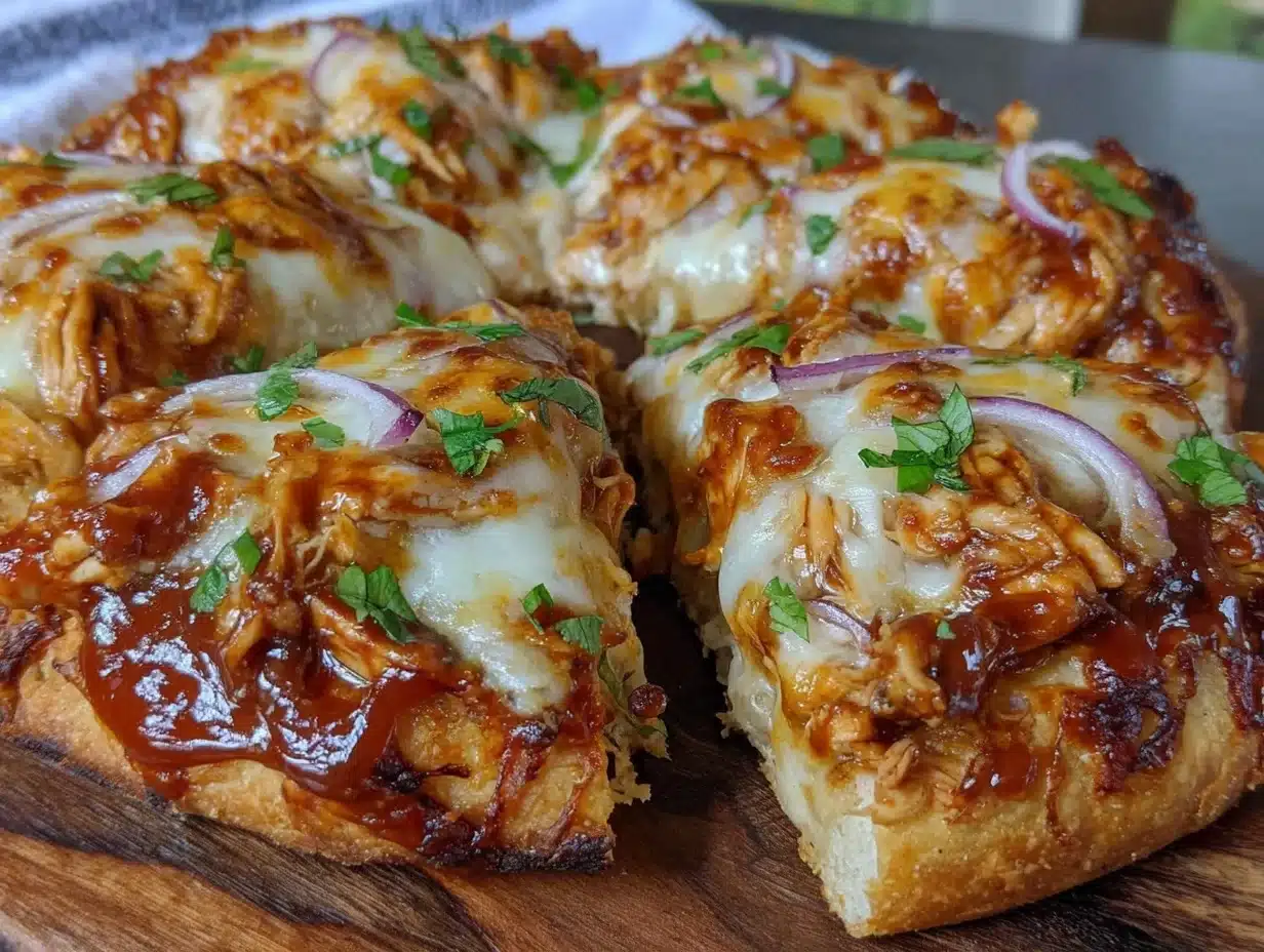 crispy BBQ chicken pizza - featured image