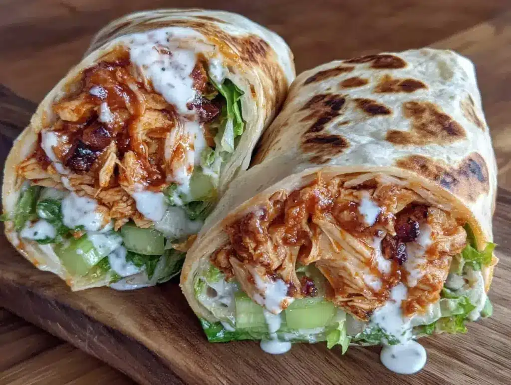 crispy buffalo chicken wraps - featured image