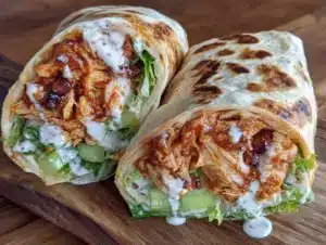 crispy buffalo chicken wraps - featured image