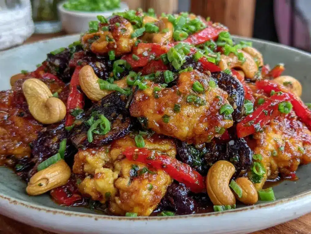 crispy cashew chicken delight - featured image