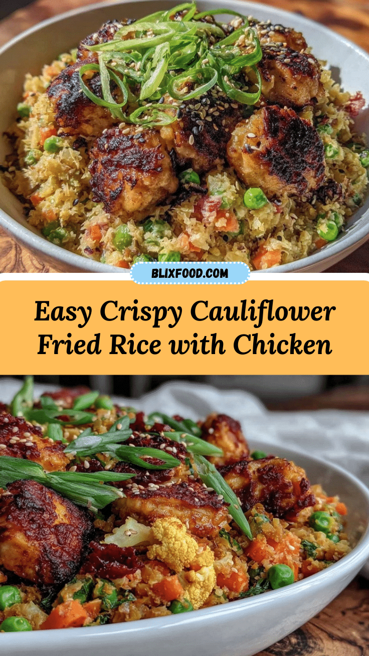 crispy cauliflower fried rice with chicken recipe