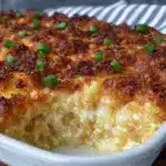 crispy cheesy funeral potatoes casserole - featured image