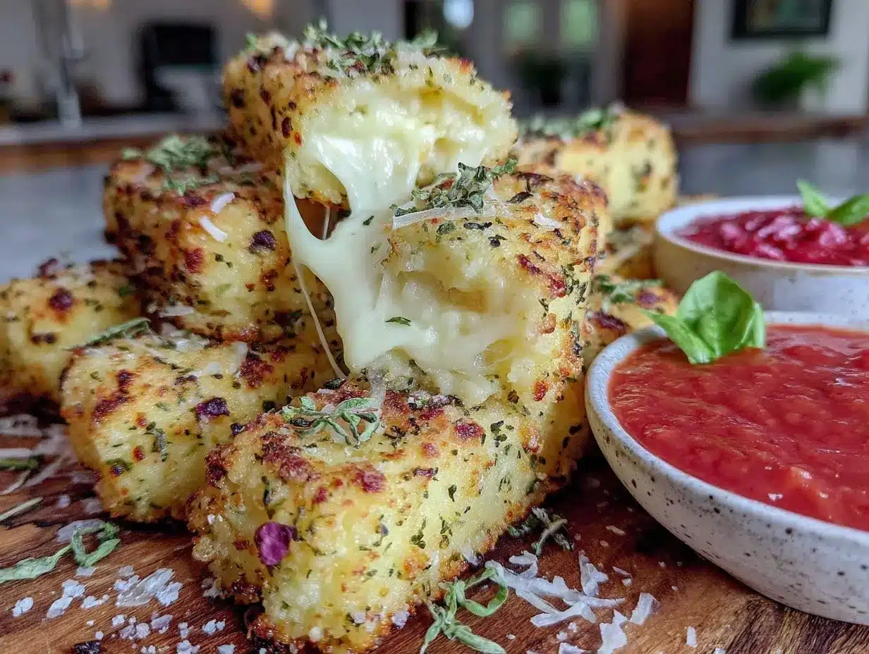 crispy homemade mozzarella sticks preparation steps