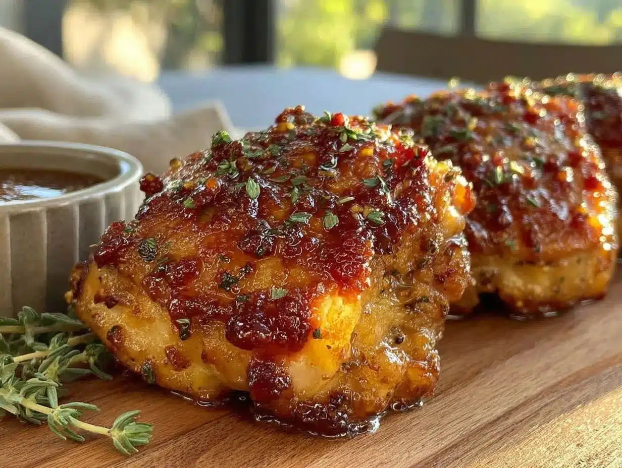 crispy honey garlic chicken thighs preparation steps