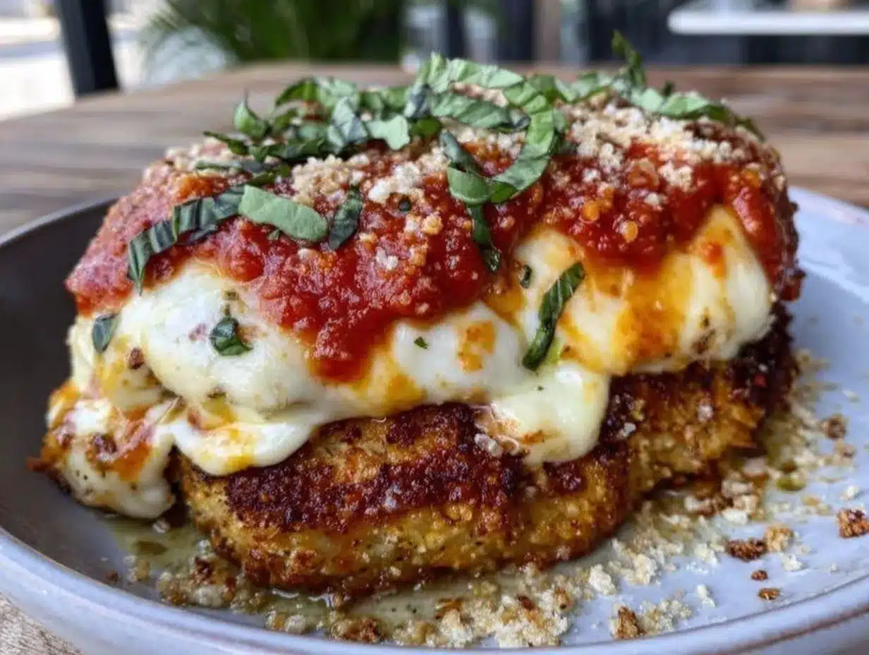 crispy keto chicken parmesan preparation steps