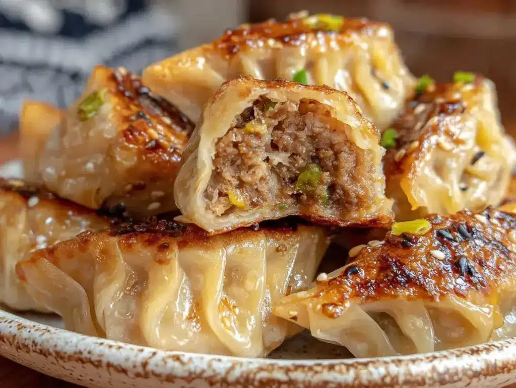 crispy potstickers pork dumplings - featured image