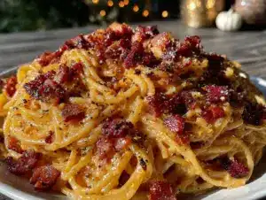 crispy spaghetti carbonara - featured image