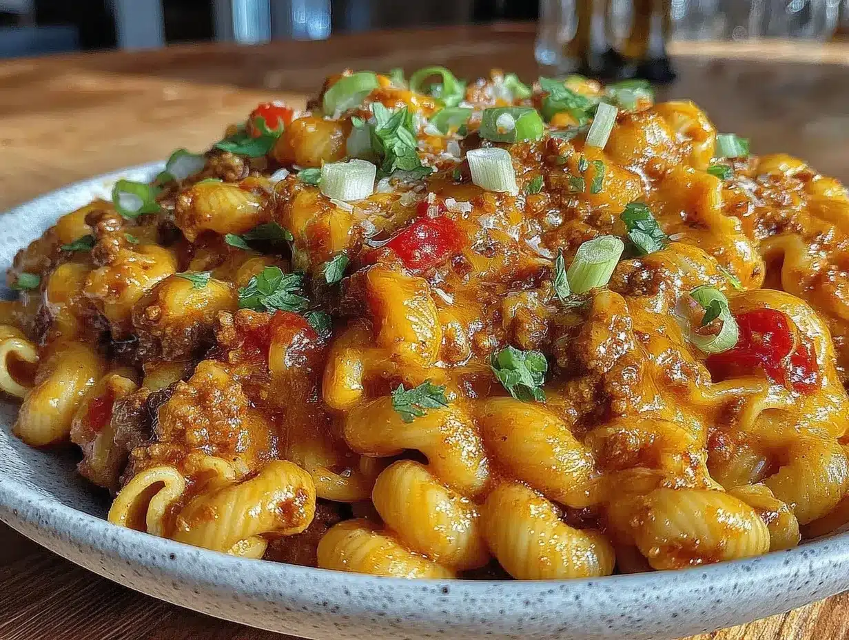 easy cheesy one-pot taco pasta preparation steps