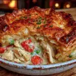easy creamy chicken pot pie - featured image