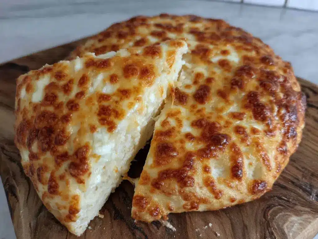easy crispy keto fathead pizza dough - featured image