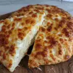 easy crispy keto fathead pizza dough - featured image