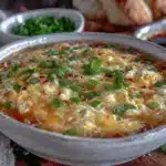 easy silky egg drop soup recipe - featured image