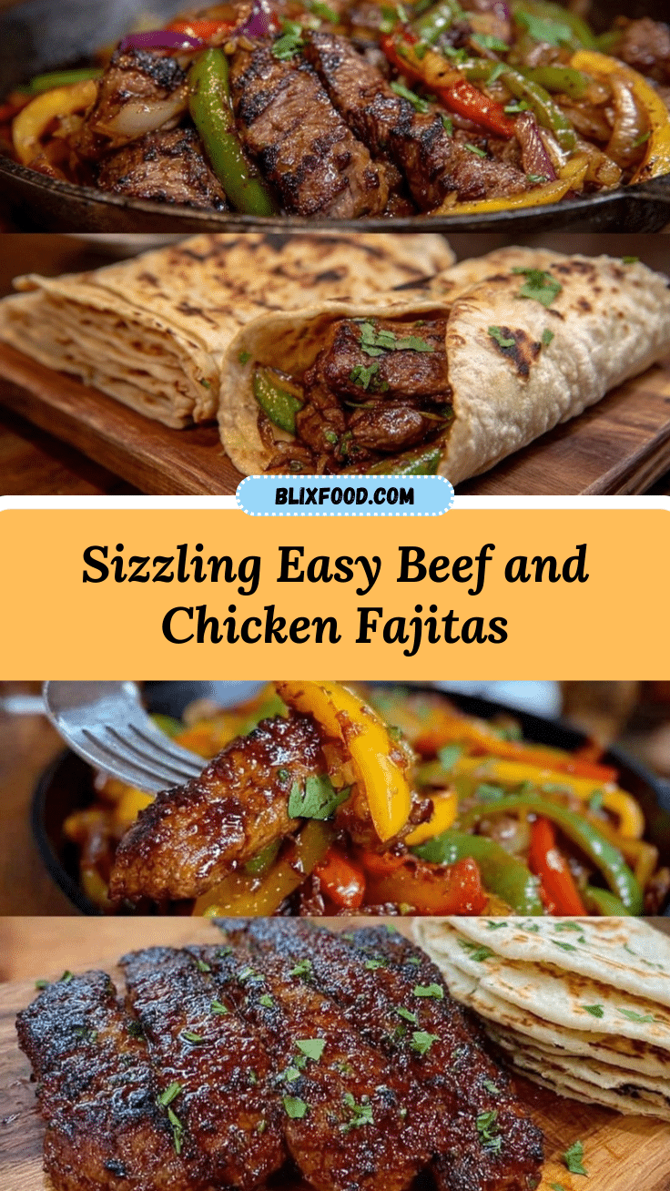 easy sizzling beef and chicken fajitas recipe
