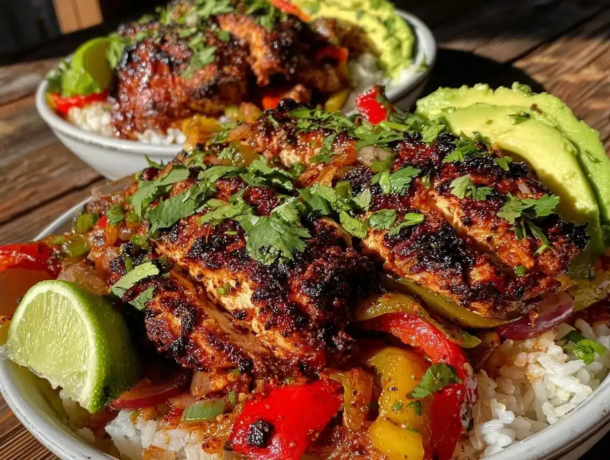 flavorful fajita chicken bowls preparation steps