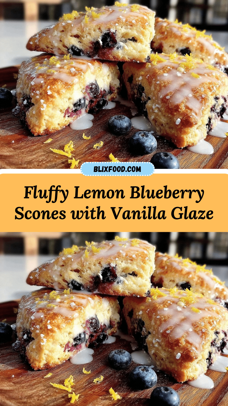 fluffy lemon blueberry scones recipe