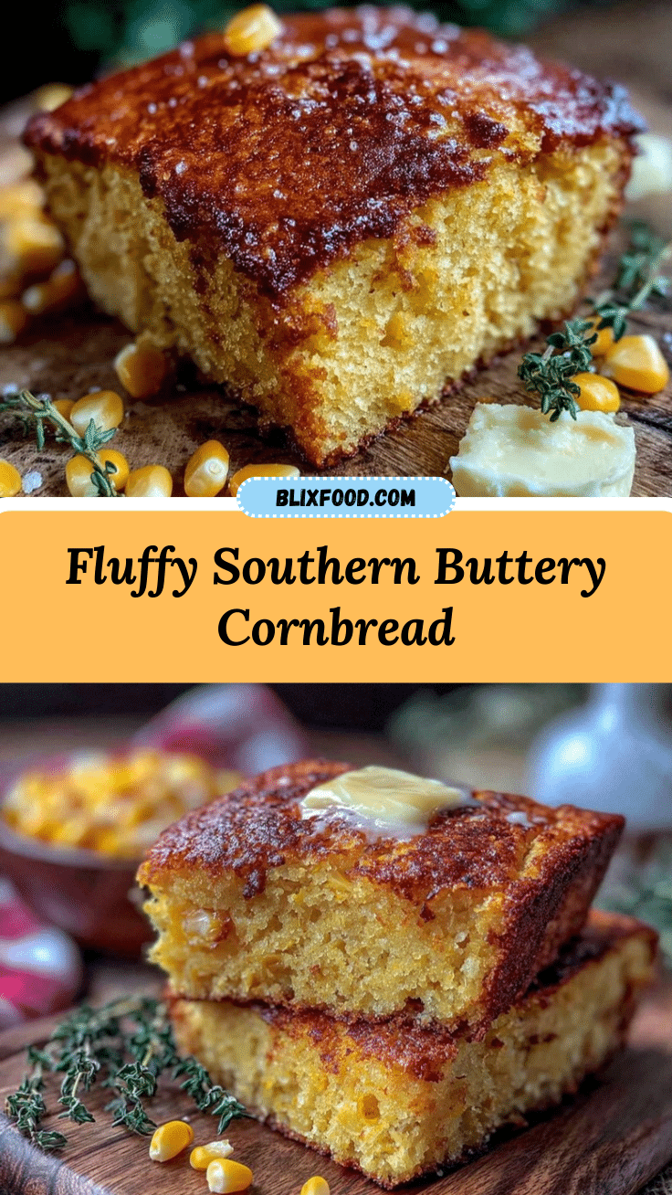 fluffy southern buttery cornbread recipe