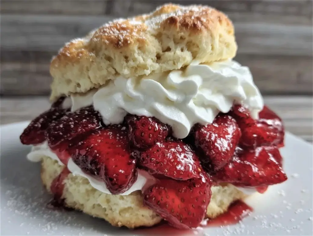 fluffy strawberry shortcake - featured image