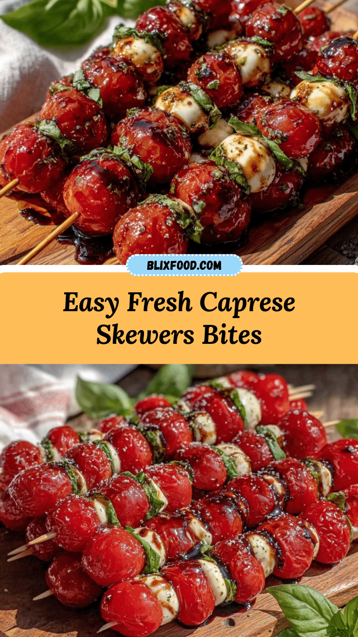 fresh caprese skewers bites recipe