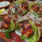 Fresh Grilled Chicken Caesar Salad Wraps - featured image