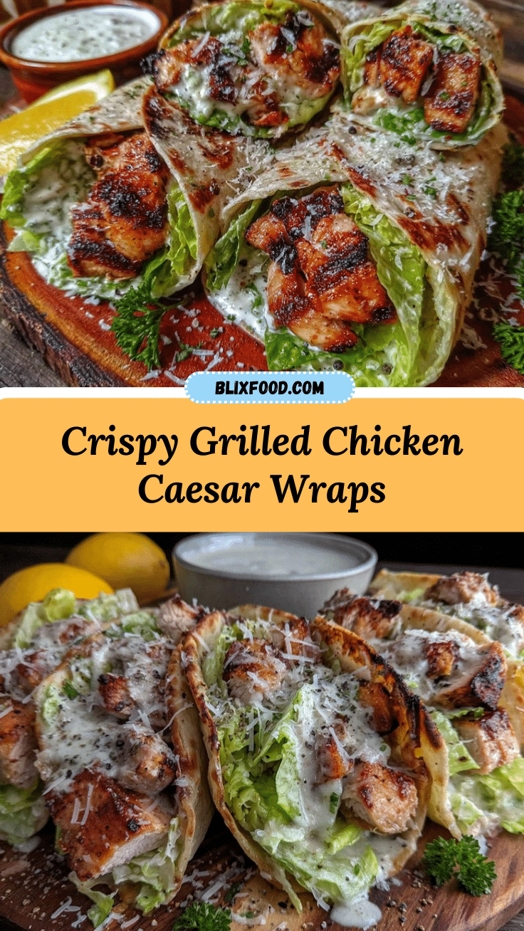 Fresh Grilled Chicken Caesar Salad Wraps recipe