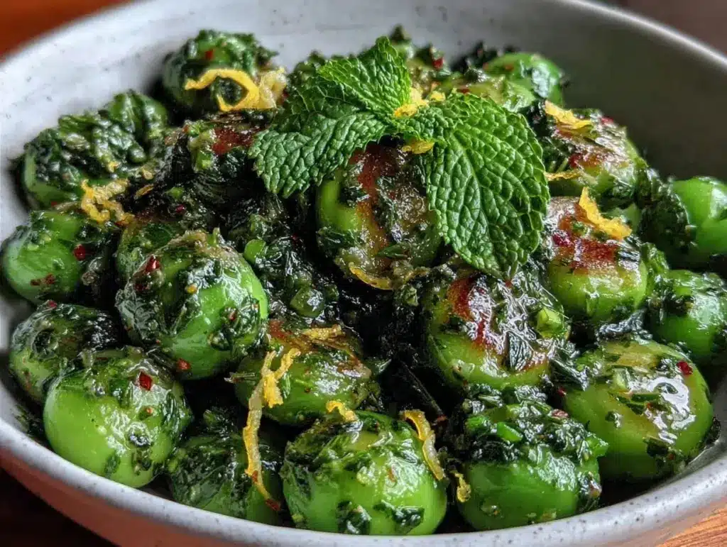 fresh spring pea and mint salad - featured image