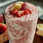 fresh strawberry banana smoothie recipe - featured image