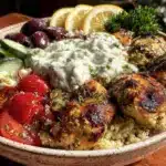 Greek chicken bowls - featured image