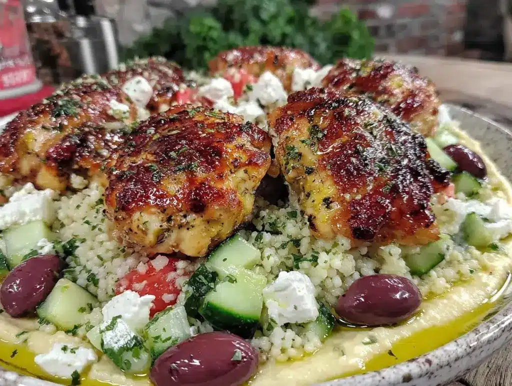 greek chicken bowls - featured image