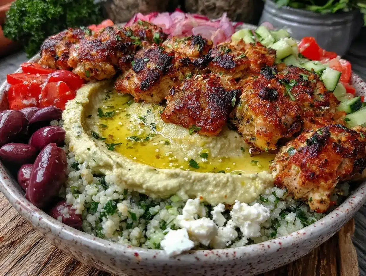 greek chicken bowls preparation steps