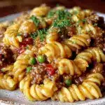 homemade cheesy hamburger helper - featured image