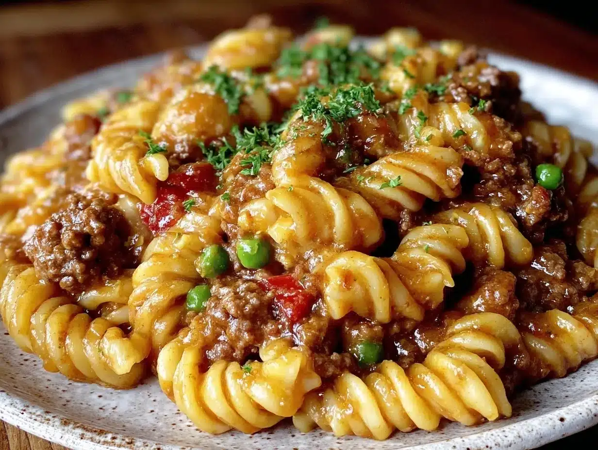 homemade cheesy hamburger helper preparation steps