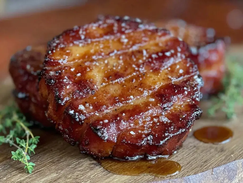 honey glazed ham steaks - featured image